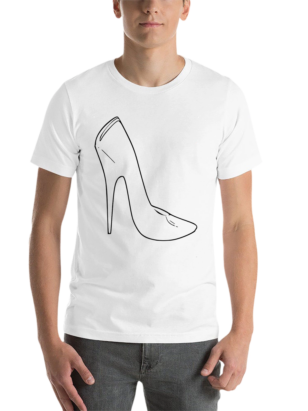 High Heel Outline Black T-Shirt