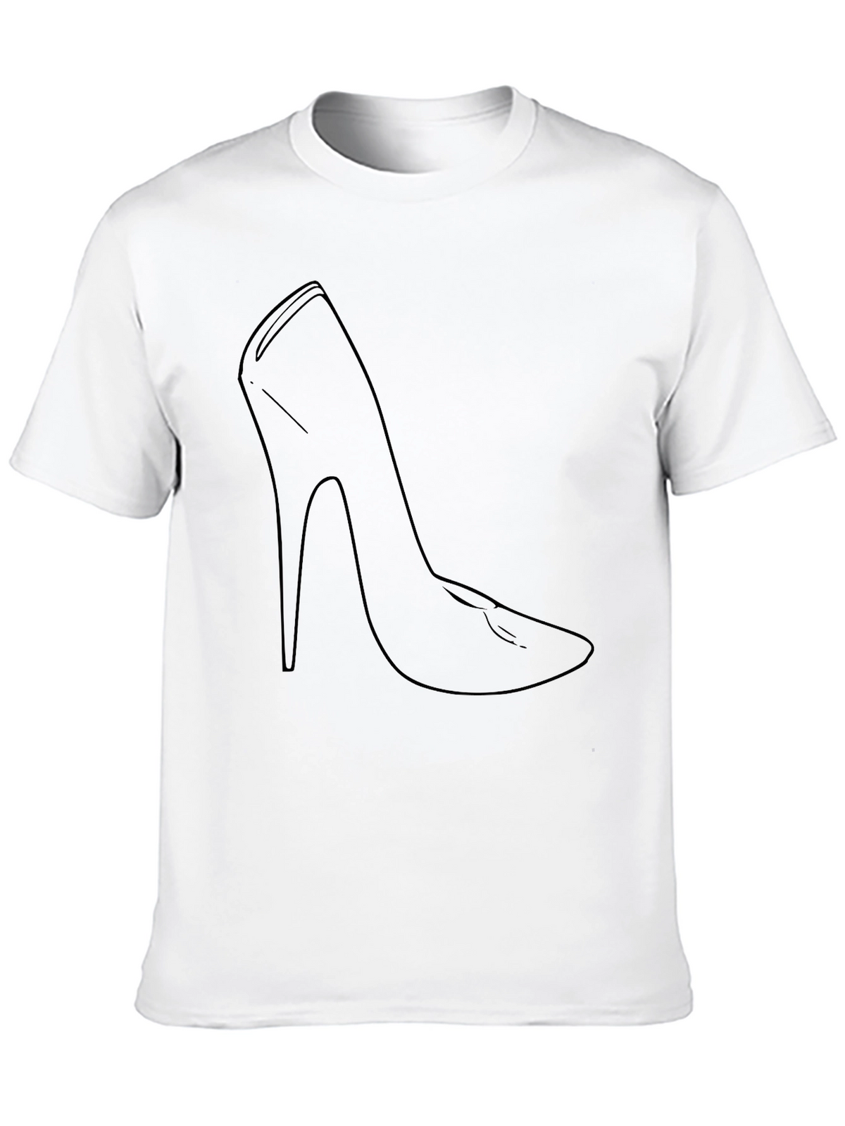High Heel Outline Black T-Shirt