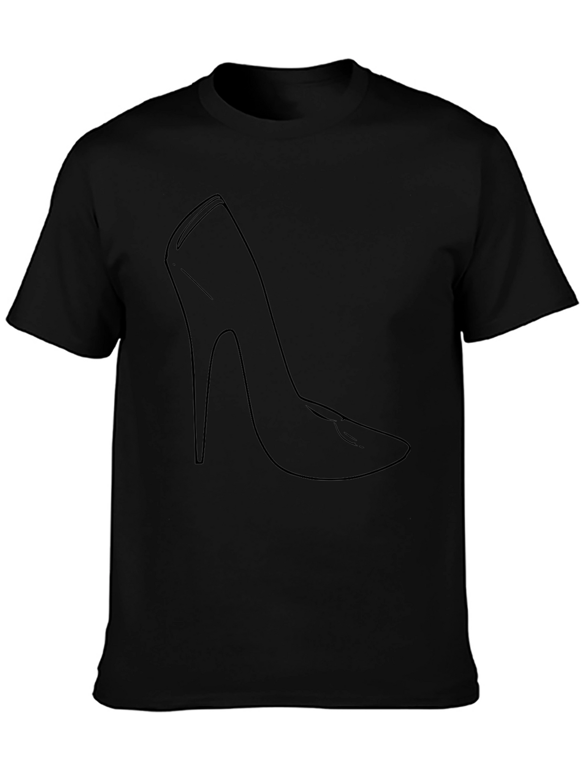 High Heel Outline Black T-Shirt
