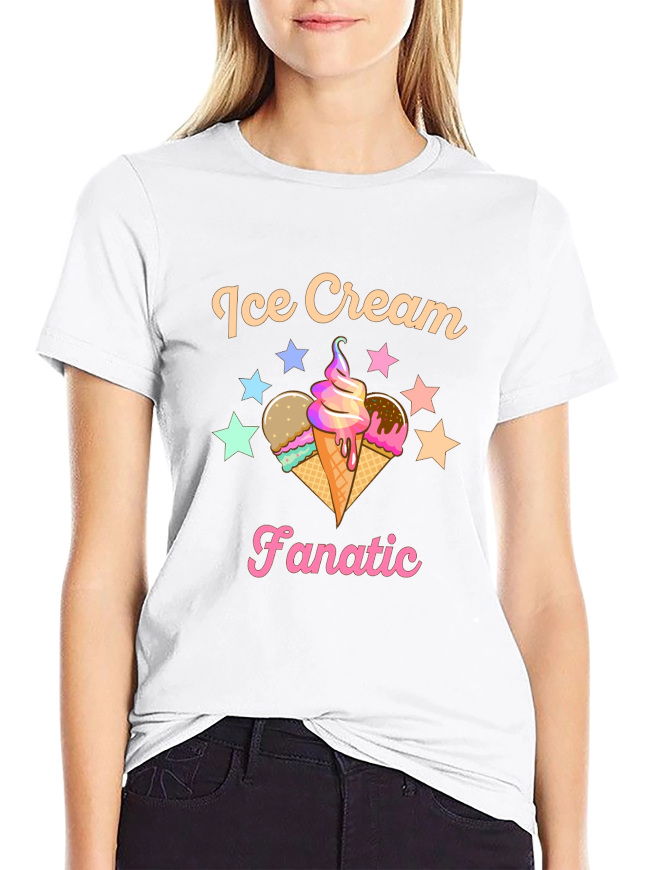 Ice Cream Fanatic Graphic Tee - Stylish Comfort