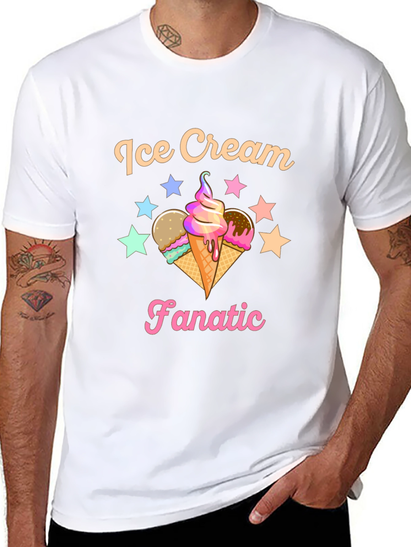 Ice Cream Fanatic Graphic Tee - Stylish Comfort
