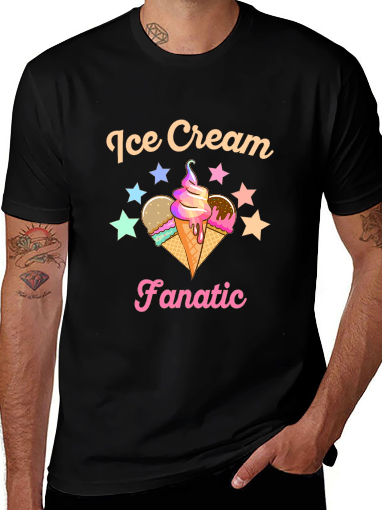 Ice Cream Fanatic Graphic Tee - Stylish Comfort