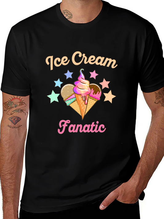 Ice Cream Fanatic Graphic Tee - Stylish Comfort