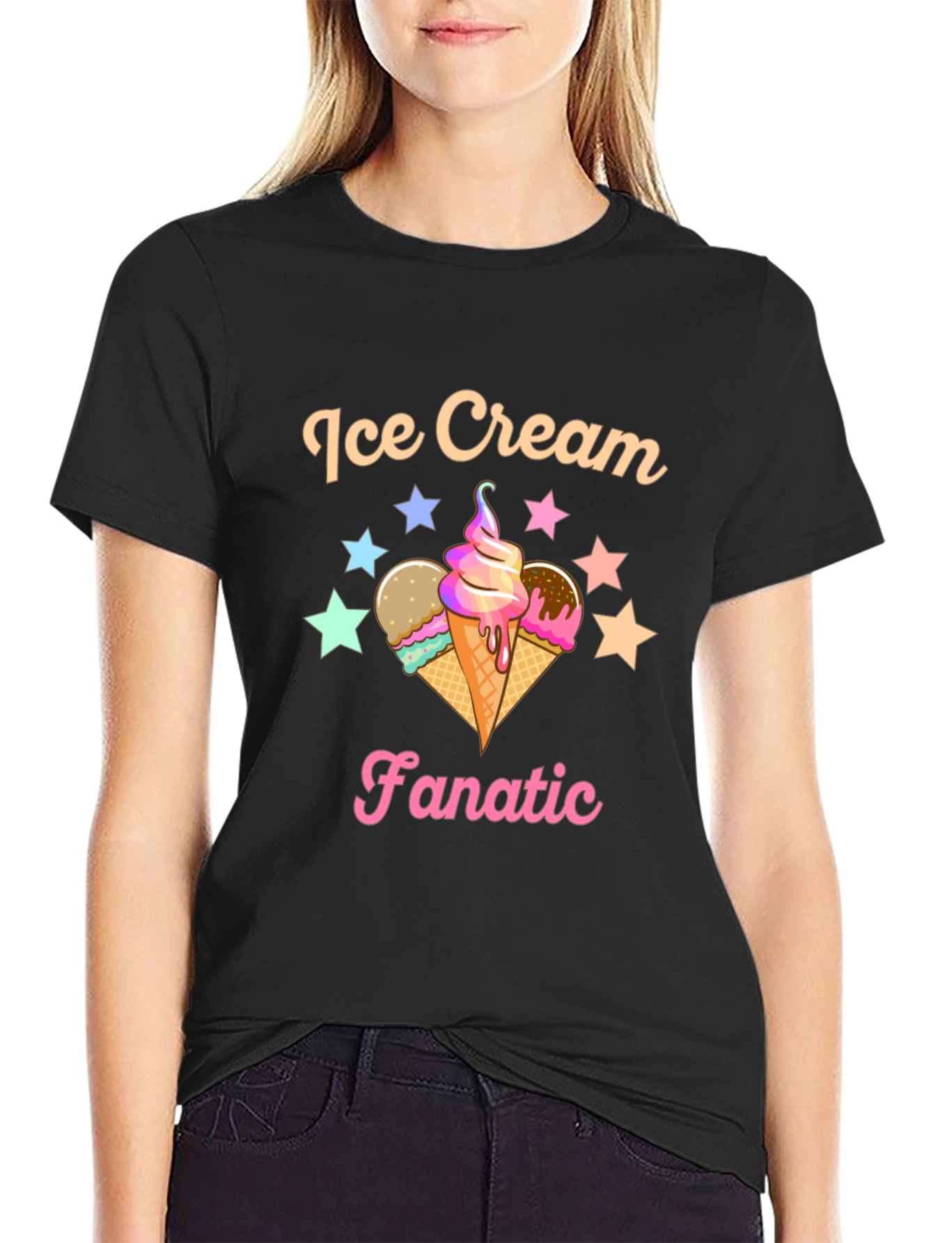 Ice Cream Fanatic Graphic Tee - Stylish Comfort