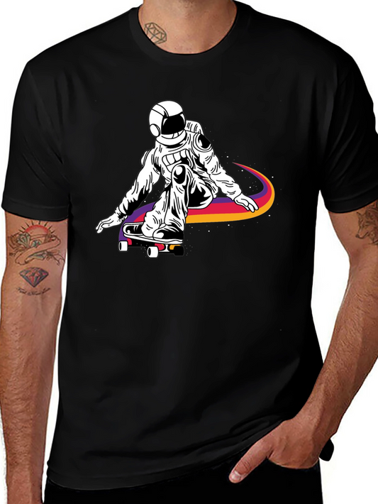 Astronaut Skateboard T-Shirt - Black