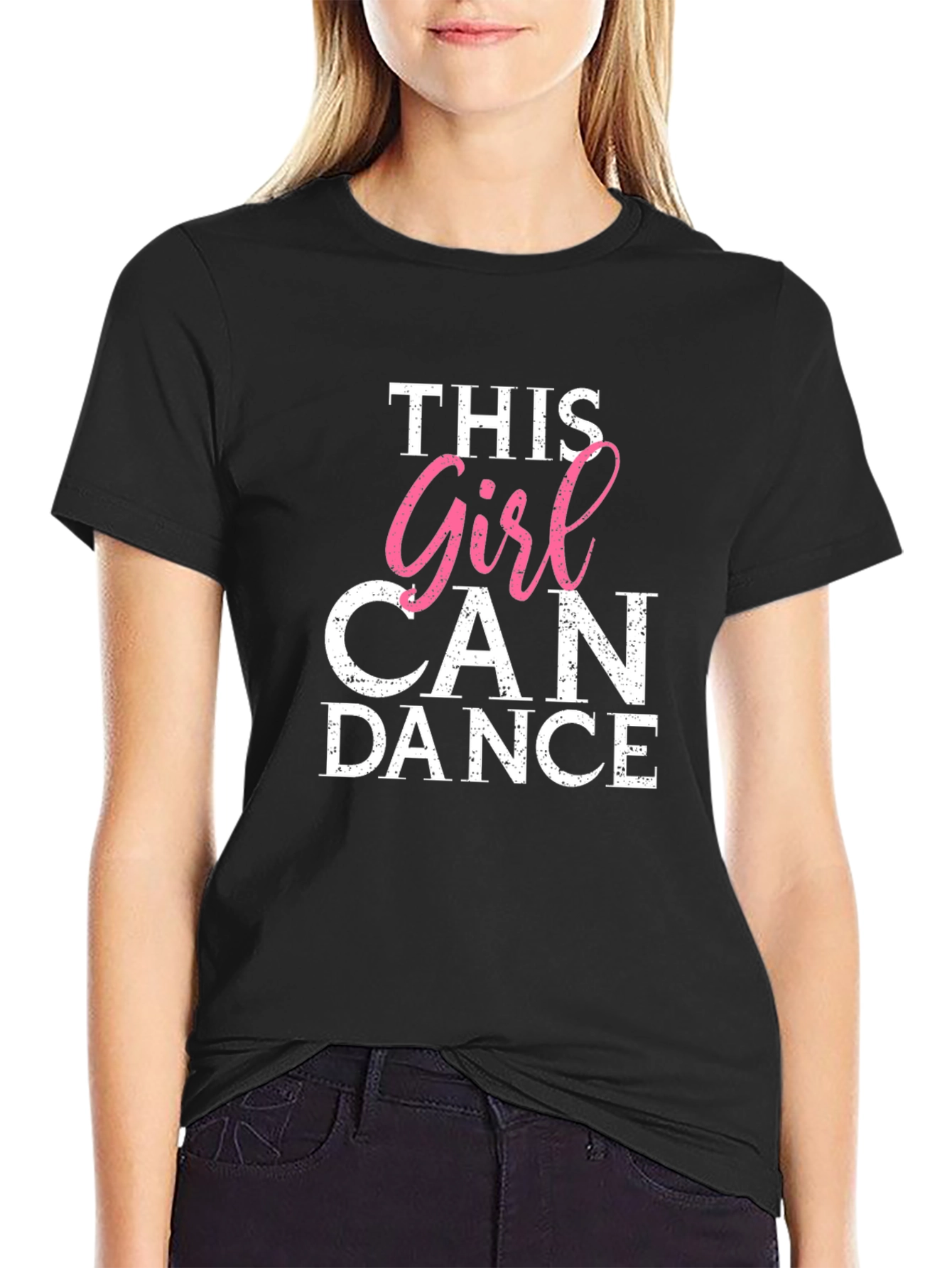 This Girl Can Dance Graphic Tee - Black