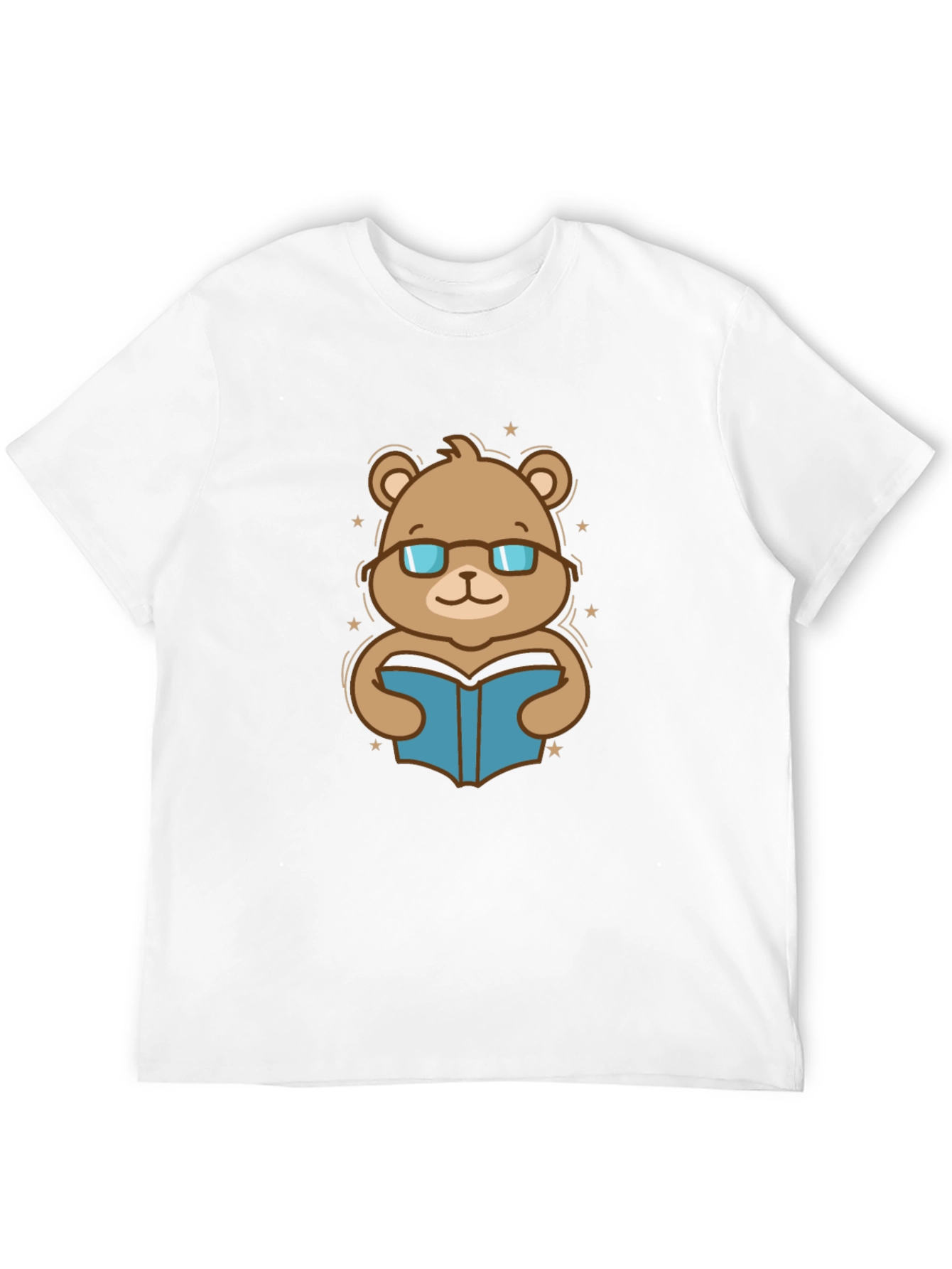 Bookish Bear Graphic Tee - Black Cotton
