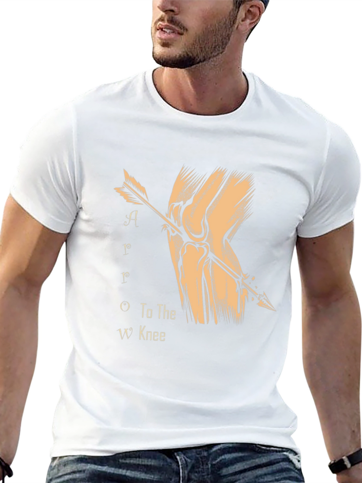 Arrow to the Knee T-Shirt - Black Cotton Blend