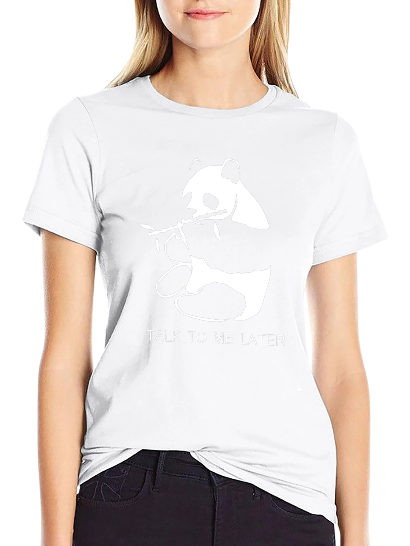 Talk to Me Later Panda Graphic T-Shirt