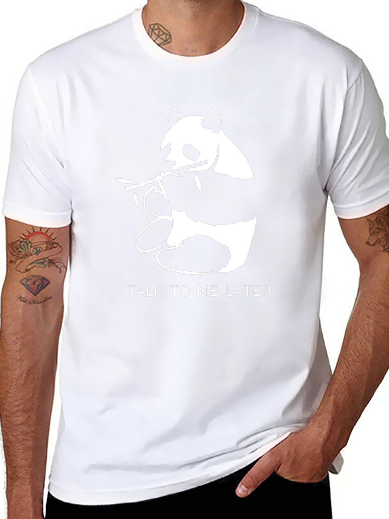 Talk to Me Later Panda Graphic T-Shirt