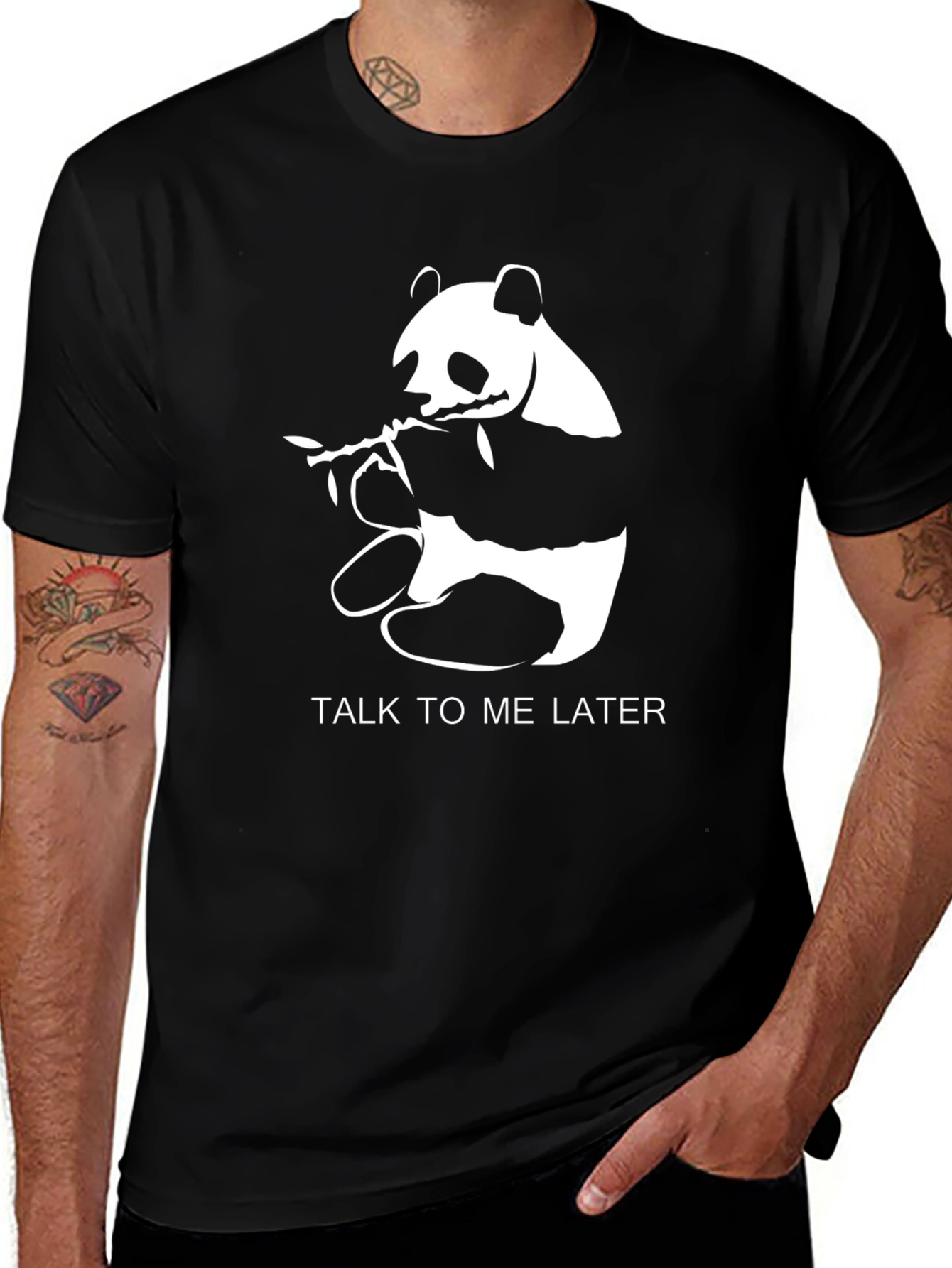 Talk to Me Later Panda Graphic T-Shirt