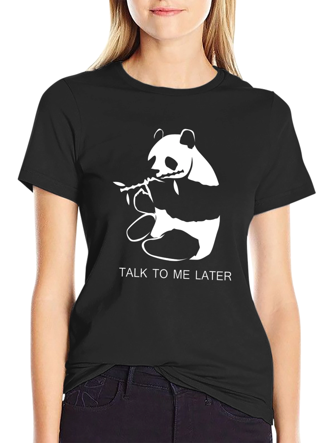 Talk to Me Later Panda Graphic T-Shirt