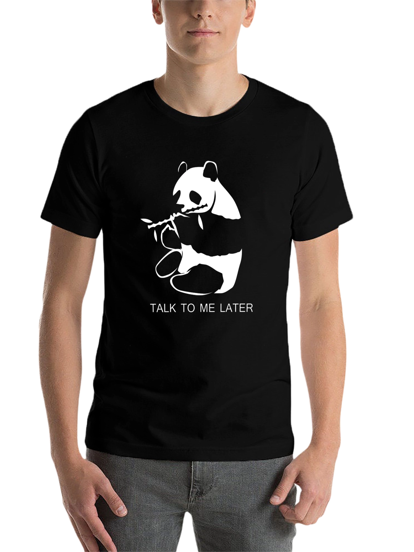 Talk to Me Later Panda Graphic T-Shirt