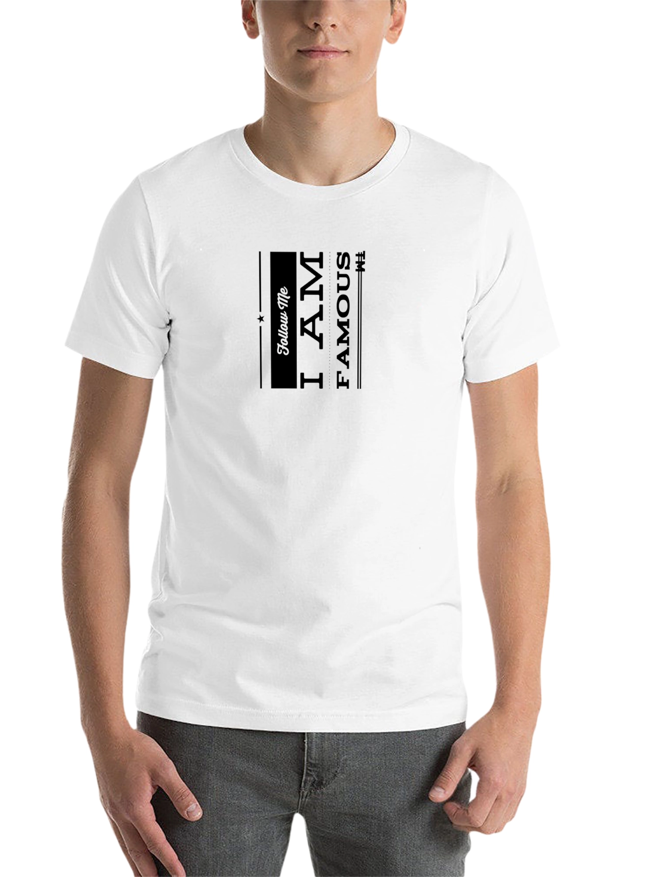 I am Famous Black Graphic T-Shirt