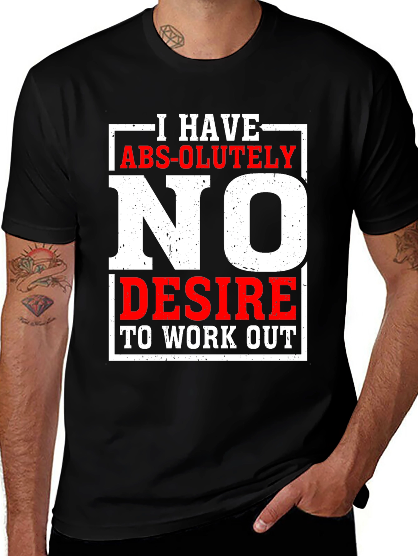 Funny No Desire To Work Out Graphic T-Shirt