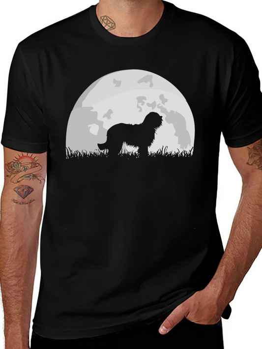 Dog Silhouette Moon Graphic Tee
