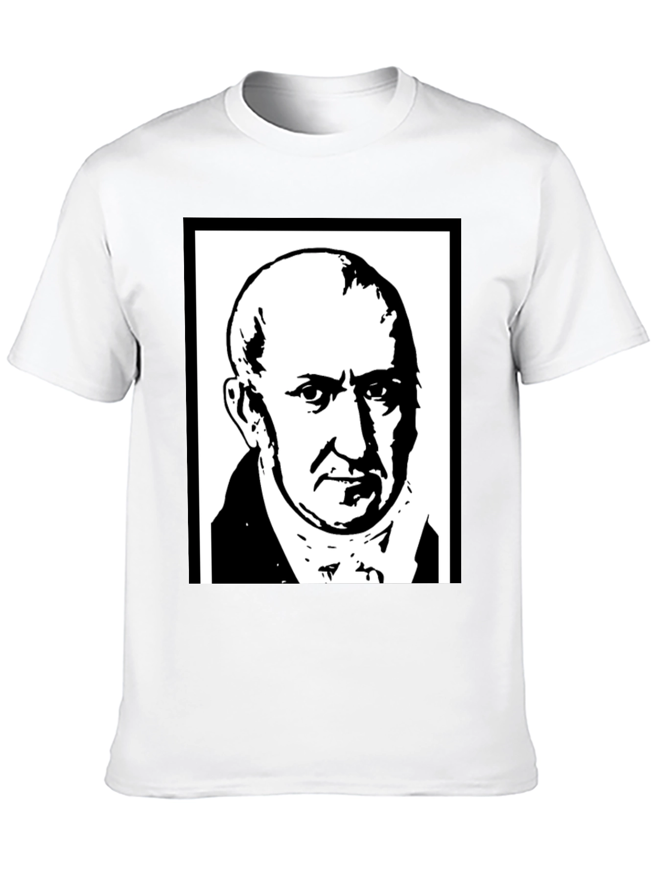 Graphic Portrait T-Shirt - Black Cotton Blend
