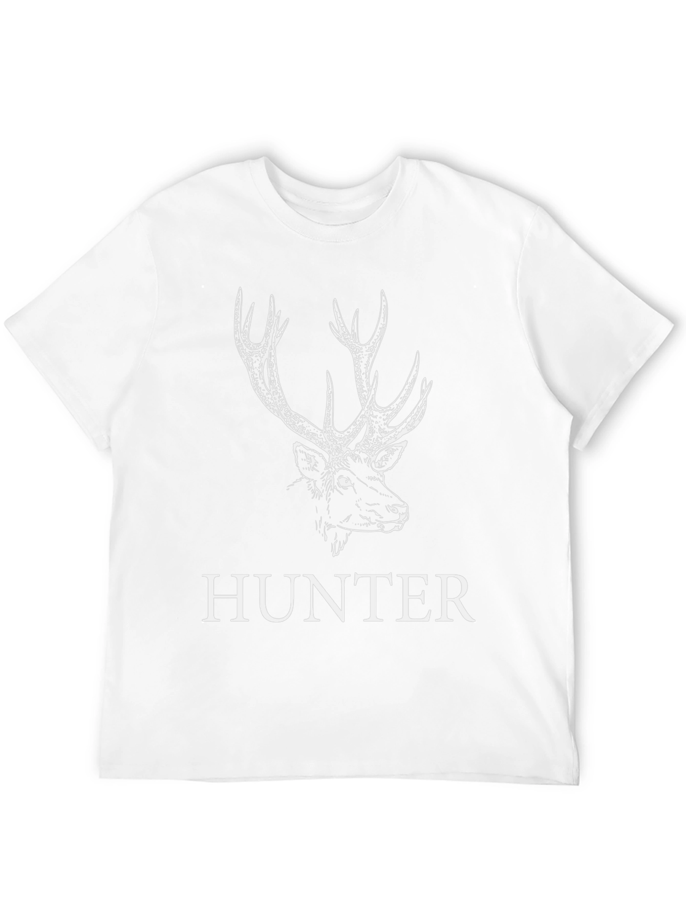 Hunter Deer Graphic Tee - Black Cotton T-Shirt