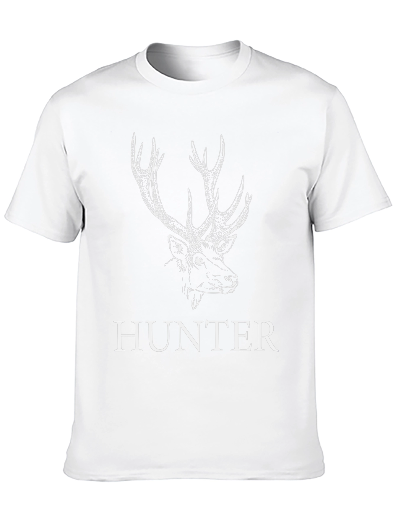 Hunter Deer Graphic Tee - Black Cotton T-Shirt