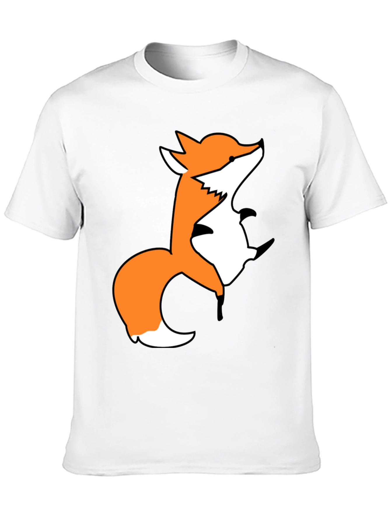 Fox Graphic Print Black T-Shirt