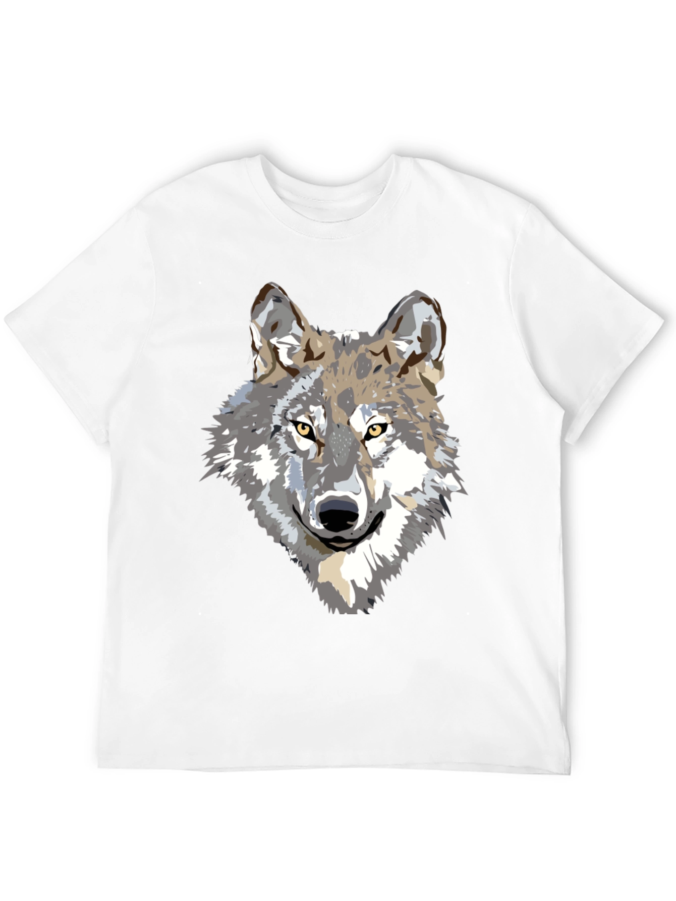Wolf Graphic Print Black T-Shirt