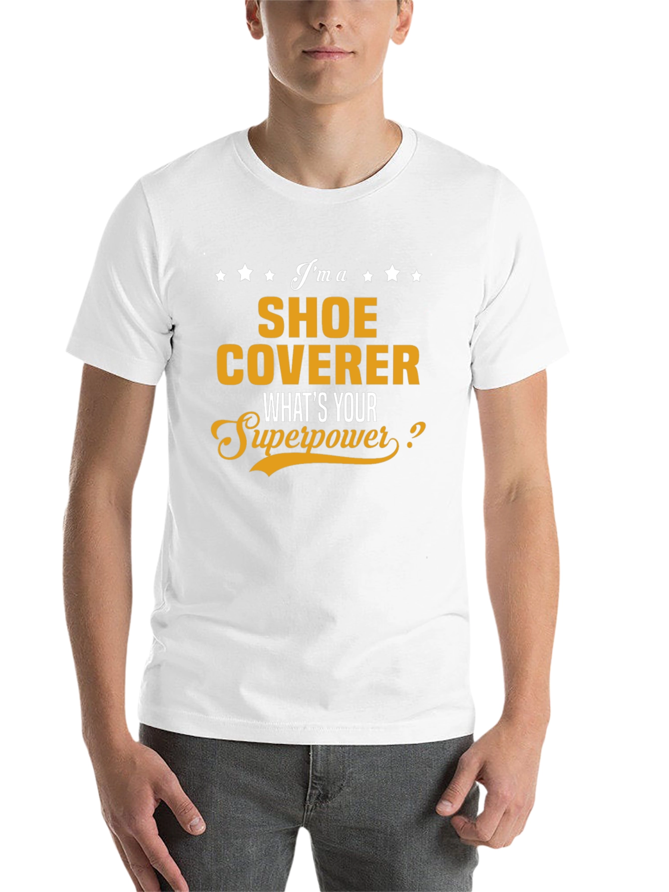 Shoe Coverer Superpower Black T-Shirt