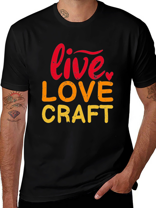 Live Love Craft T-Shirt - Black Cotton Tee