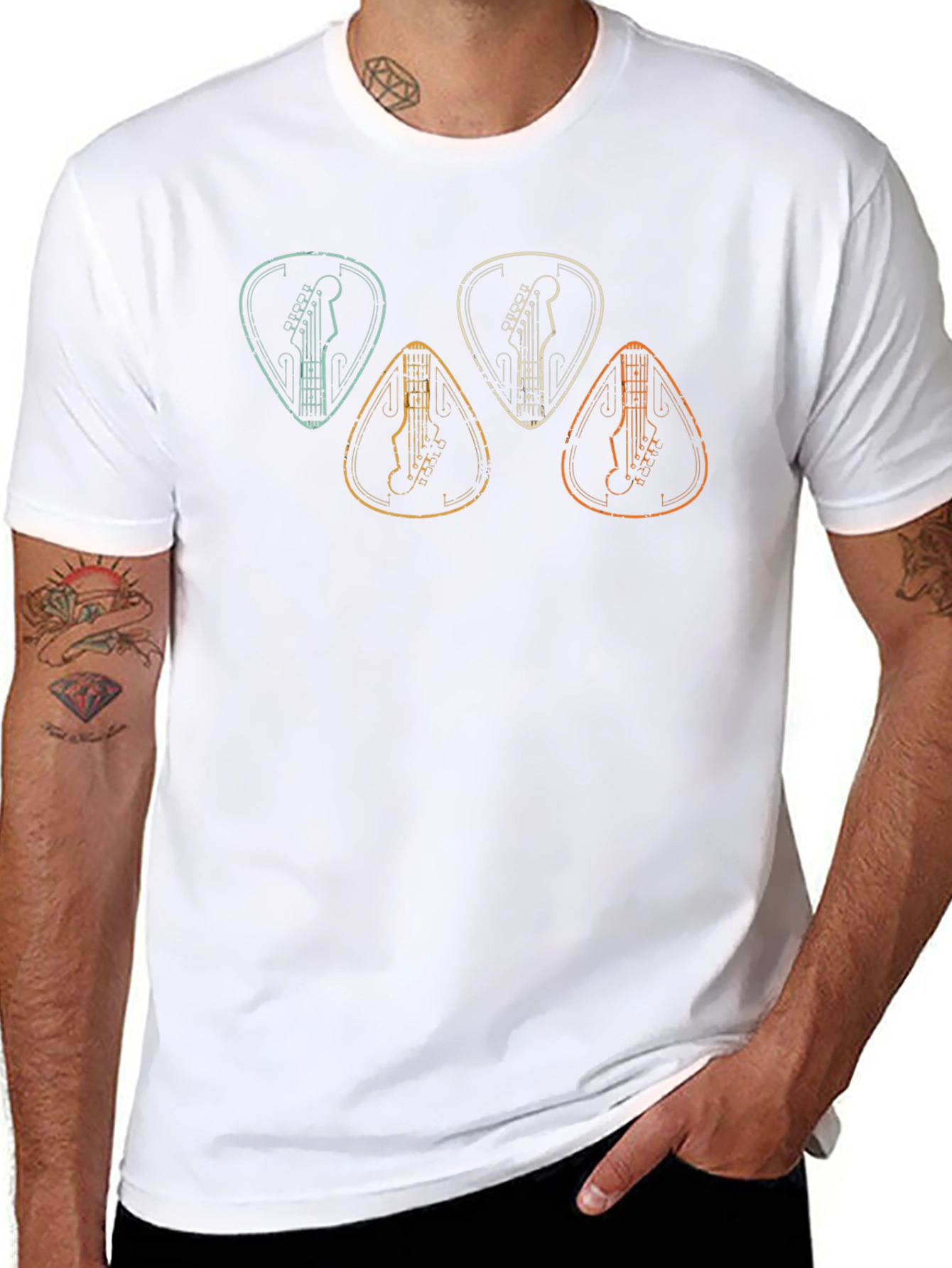Guitar Pick Graphic T-Shirt - Music Lover Tee