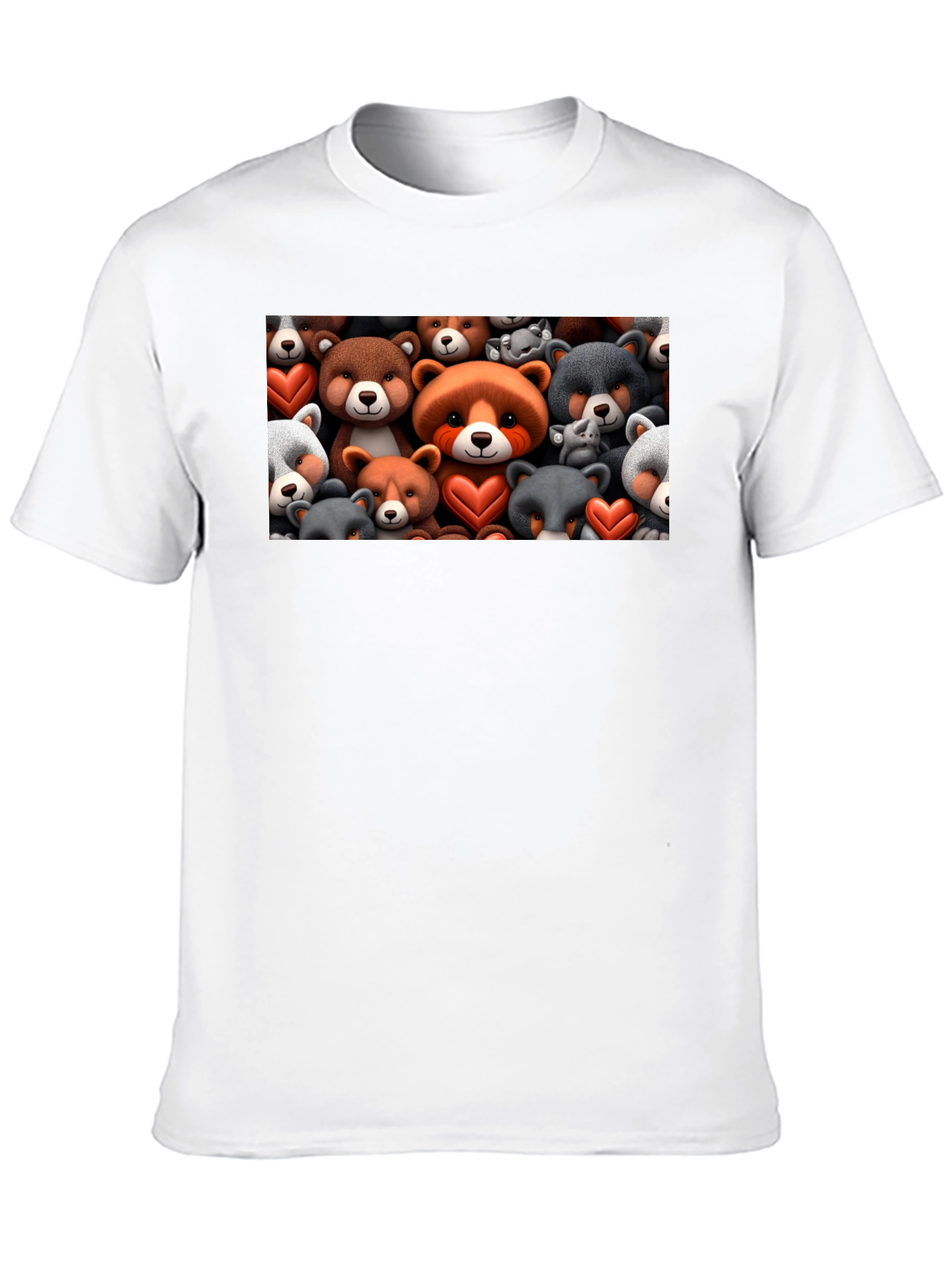 Bear Heart T-Shirt - Cute Cartoon Animal Tee