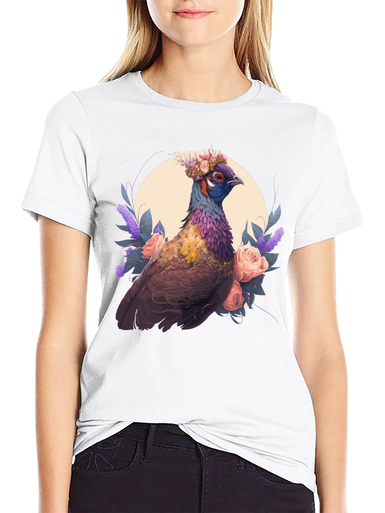 Floral Pheasant Graphic Tee