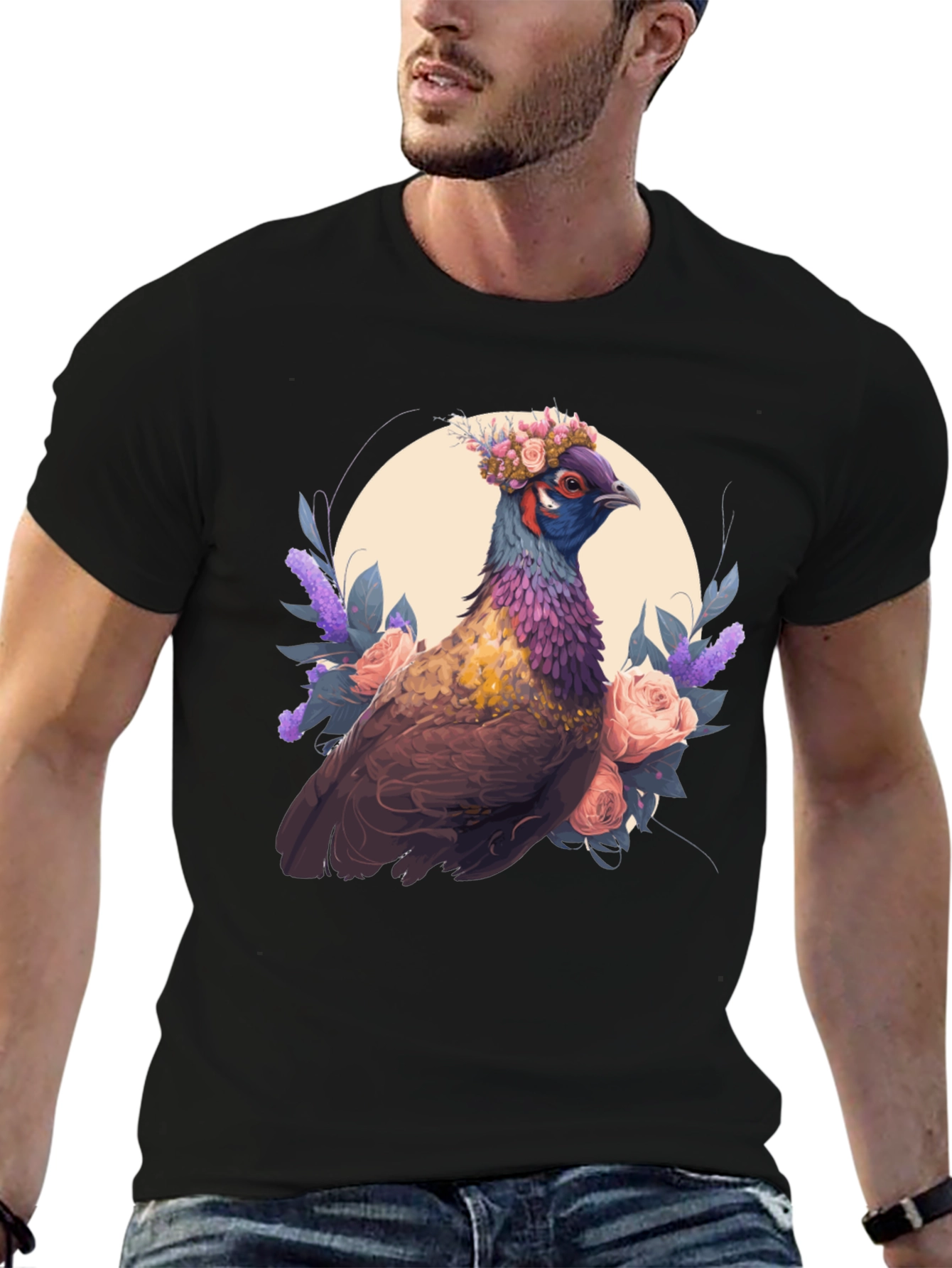 Floral Pheasant Graphic Tee