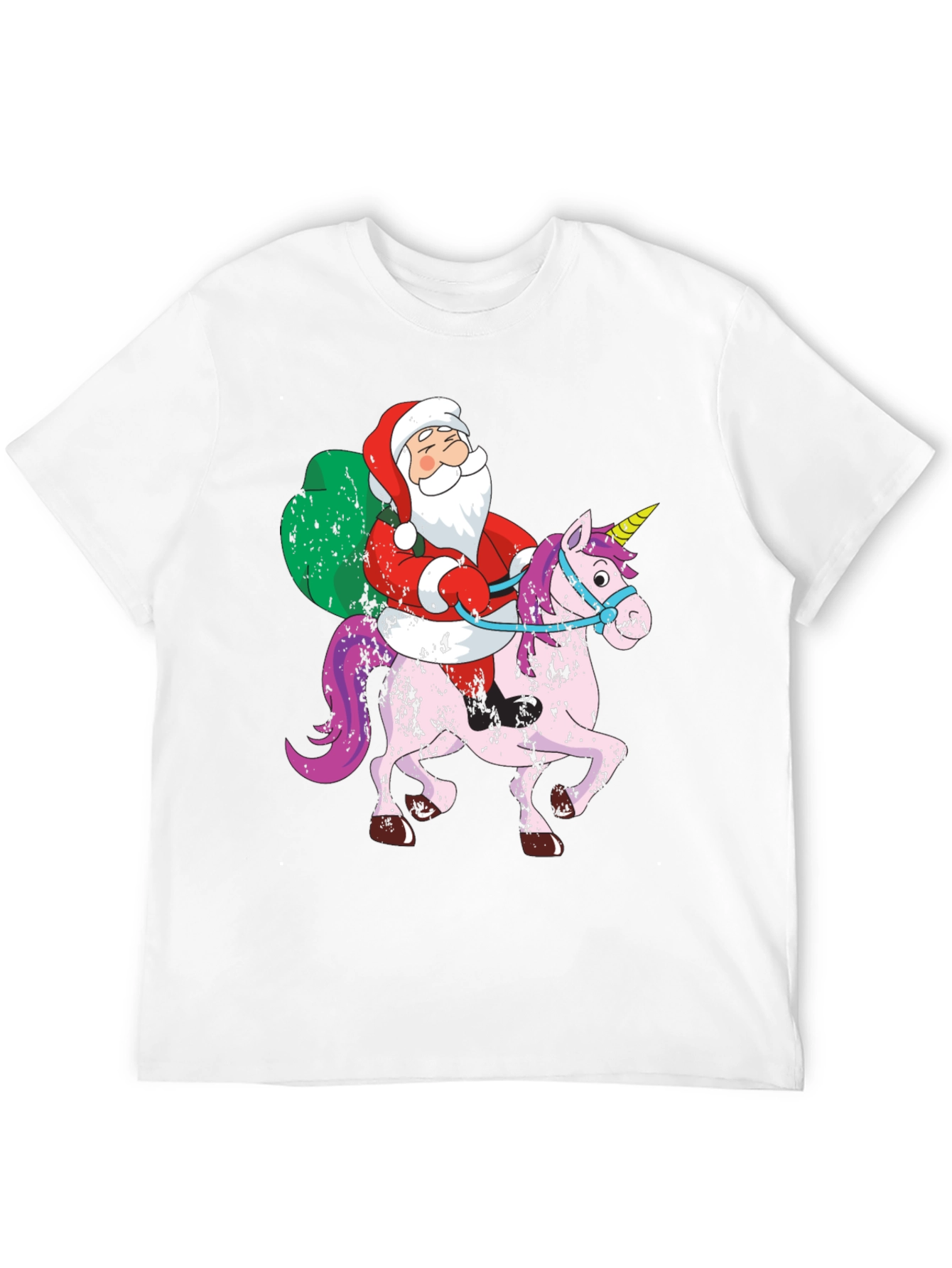 Santa Riding Unicorn T-Shirt