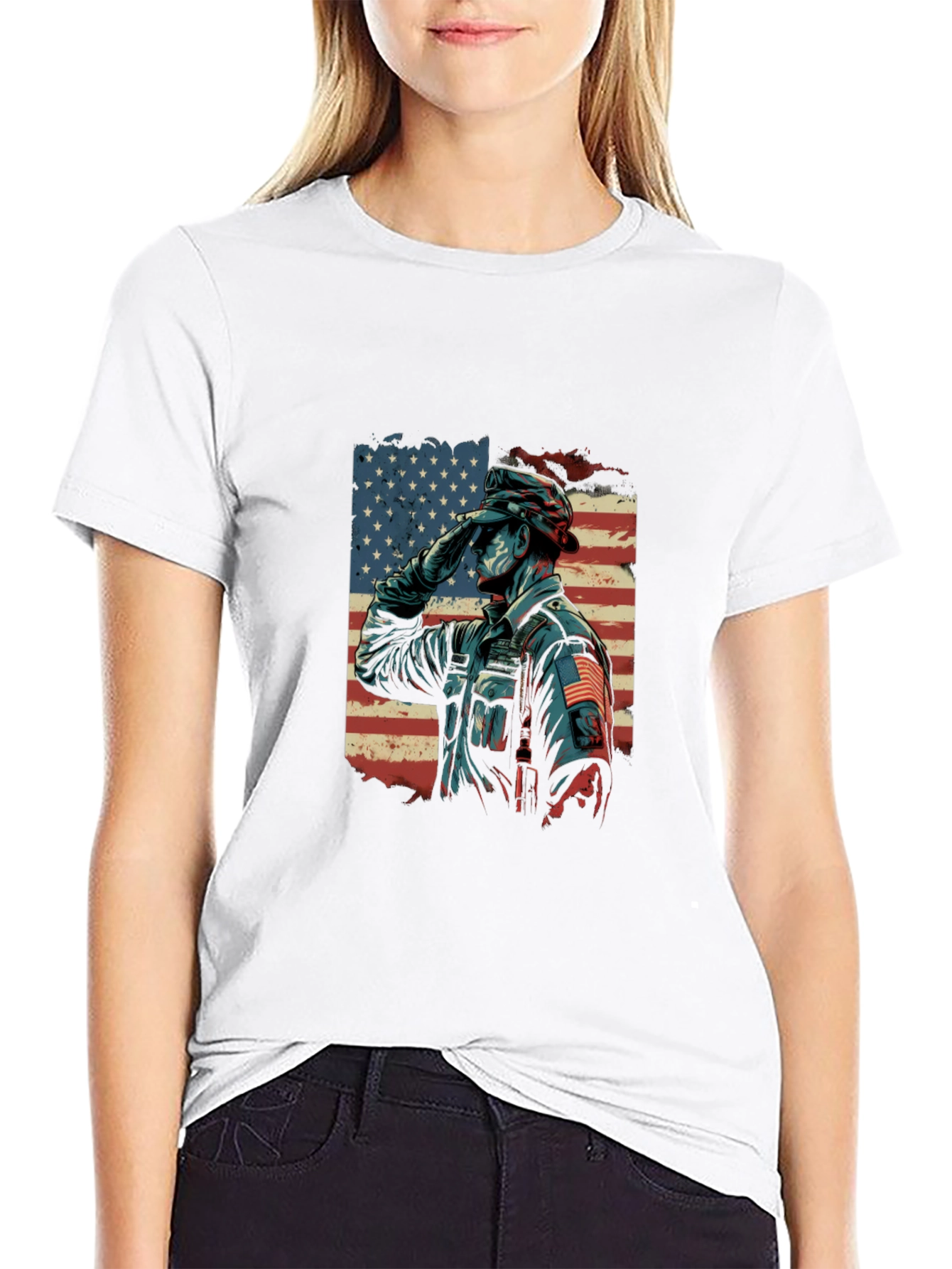Patriotic Salute Graphic Tee