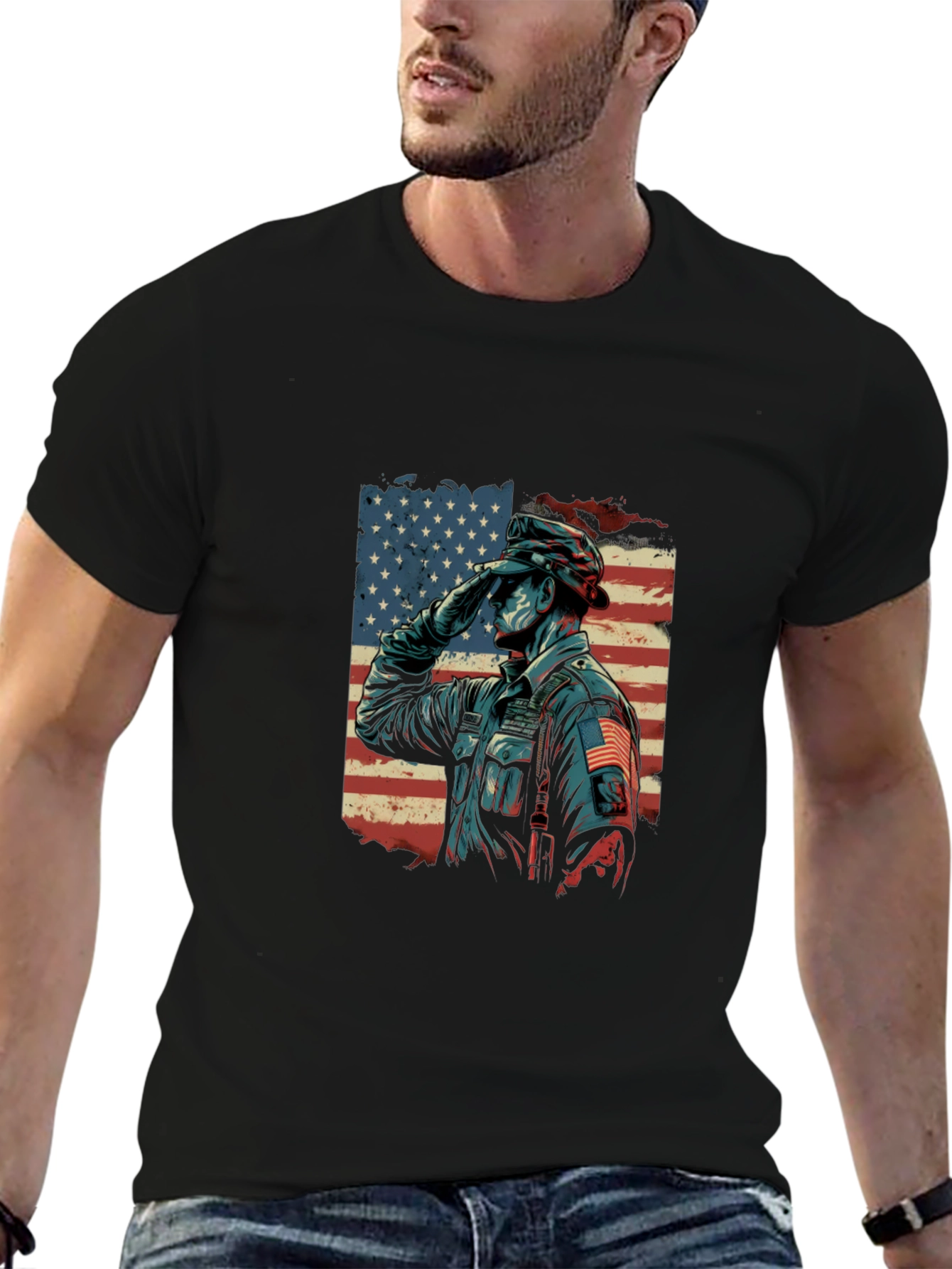 Patriotic Salute Graphic Tee