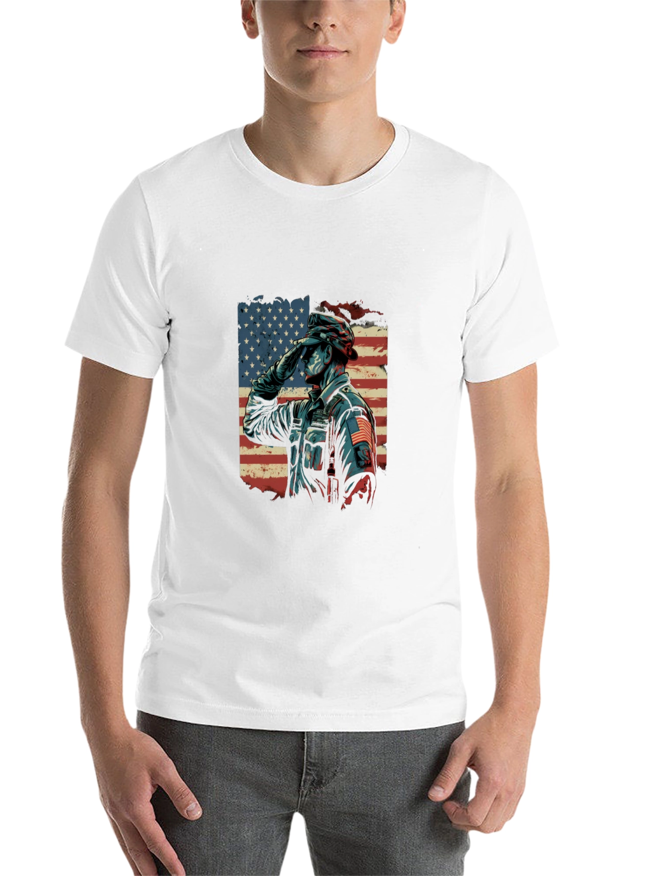 Patriotic Salute Graphic Tee