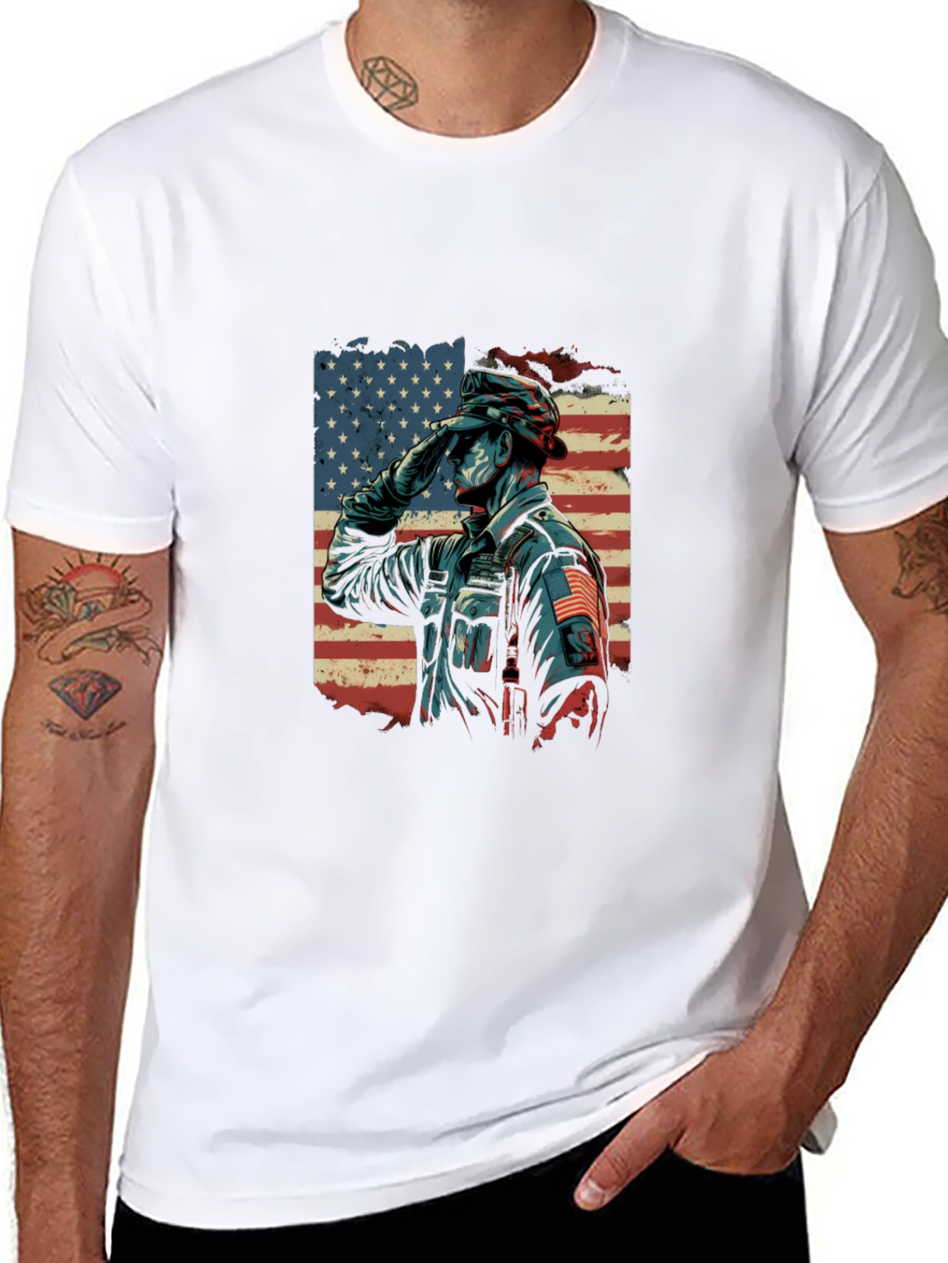 Patriotic Salute Graphic Tee