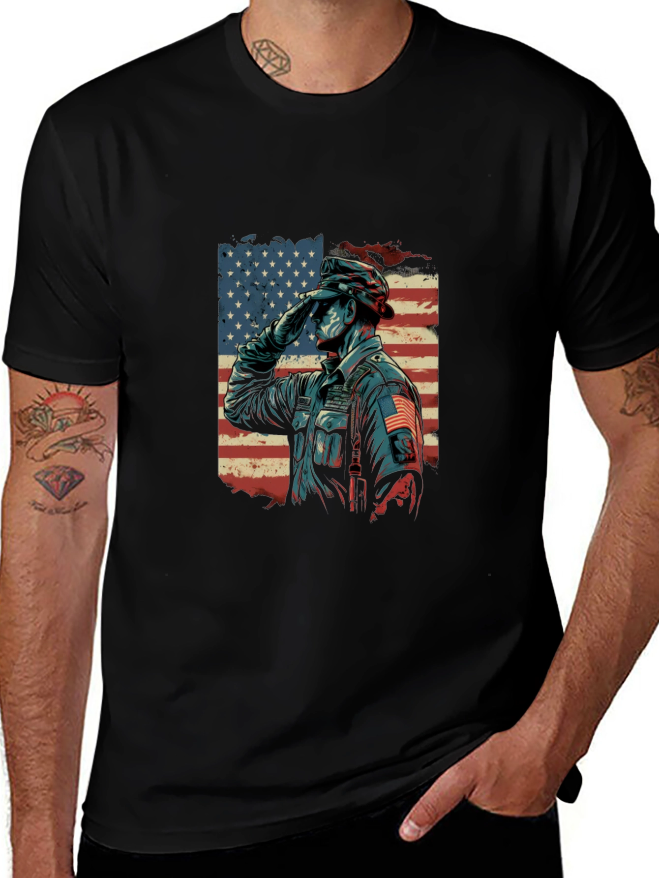 Patriotic Salute Graphic Tee