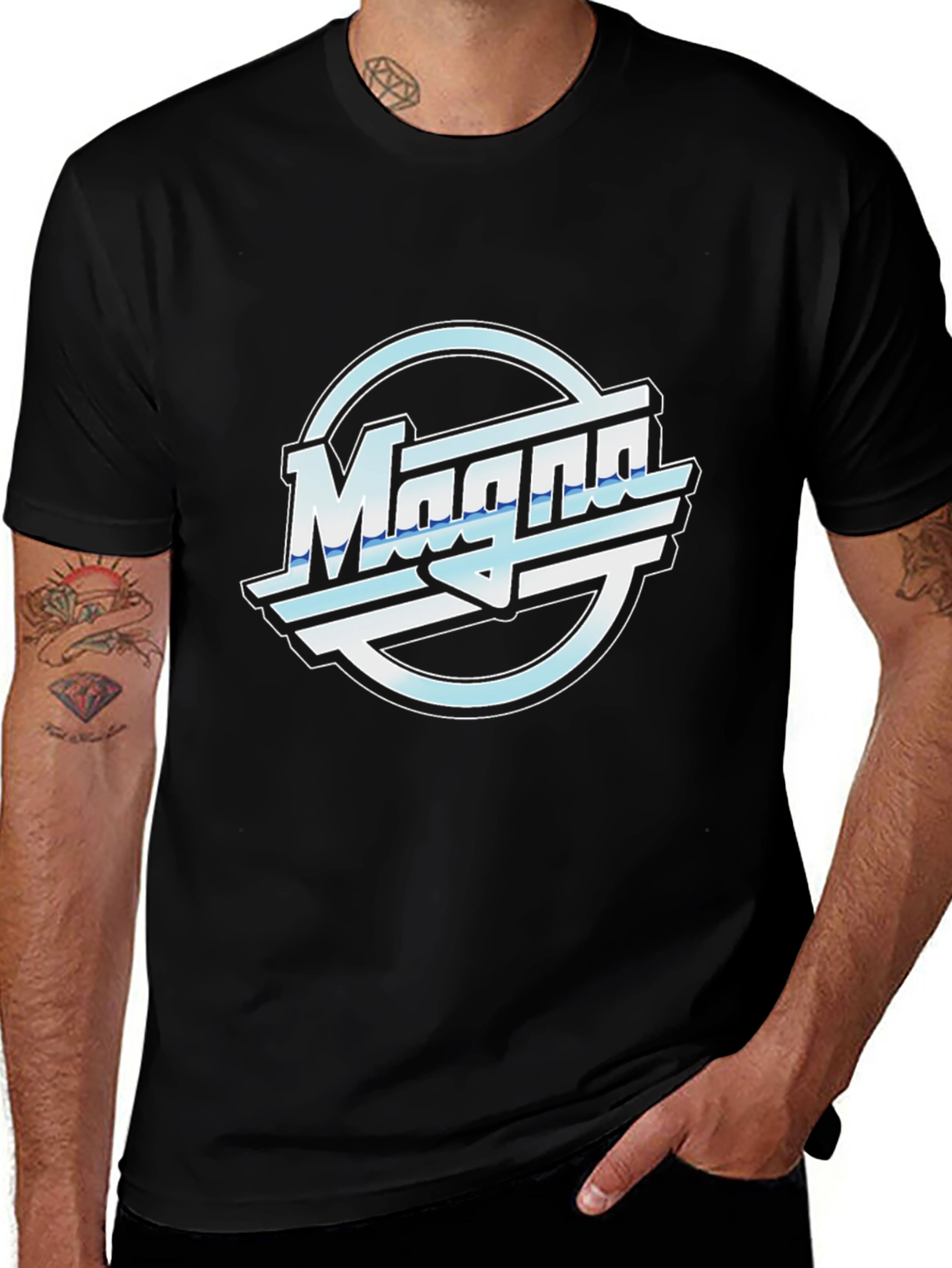 Retro Magna Logo Black T-Shirt