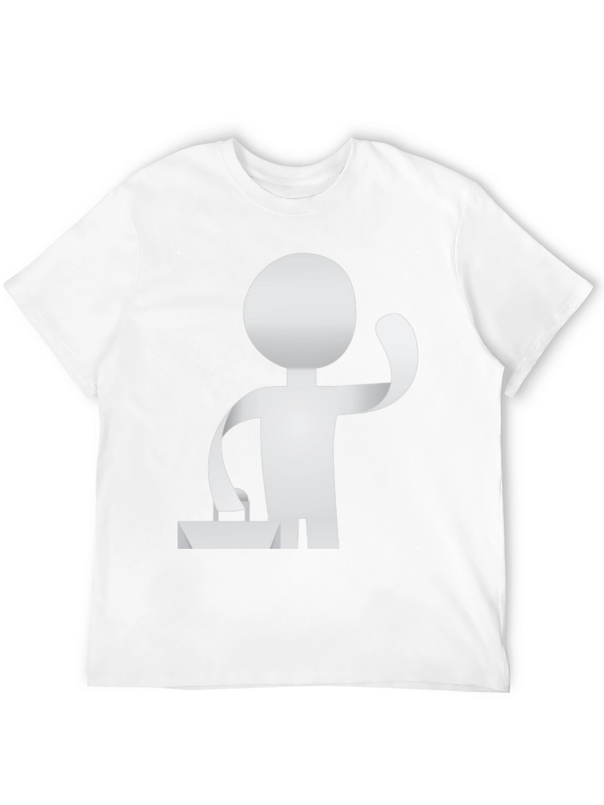 Stylish Black T-Shirt with Abstract Figure Graphic