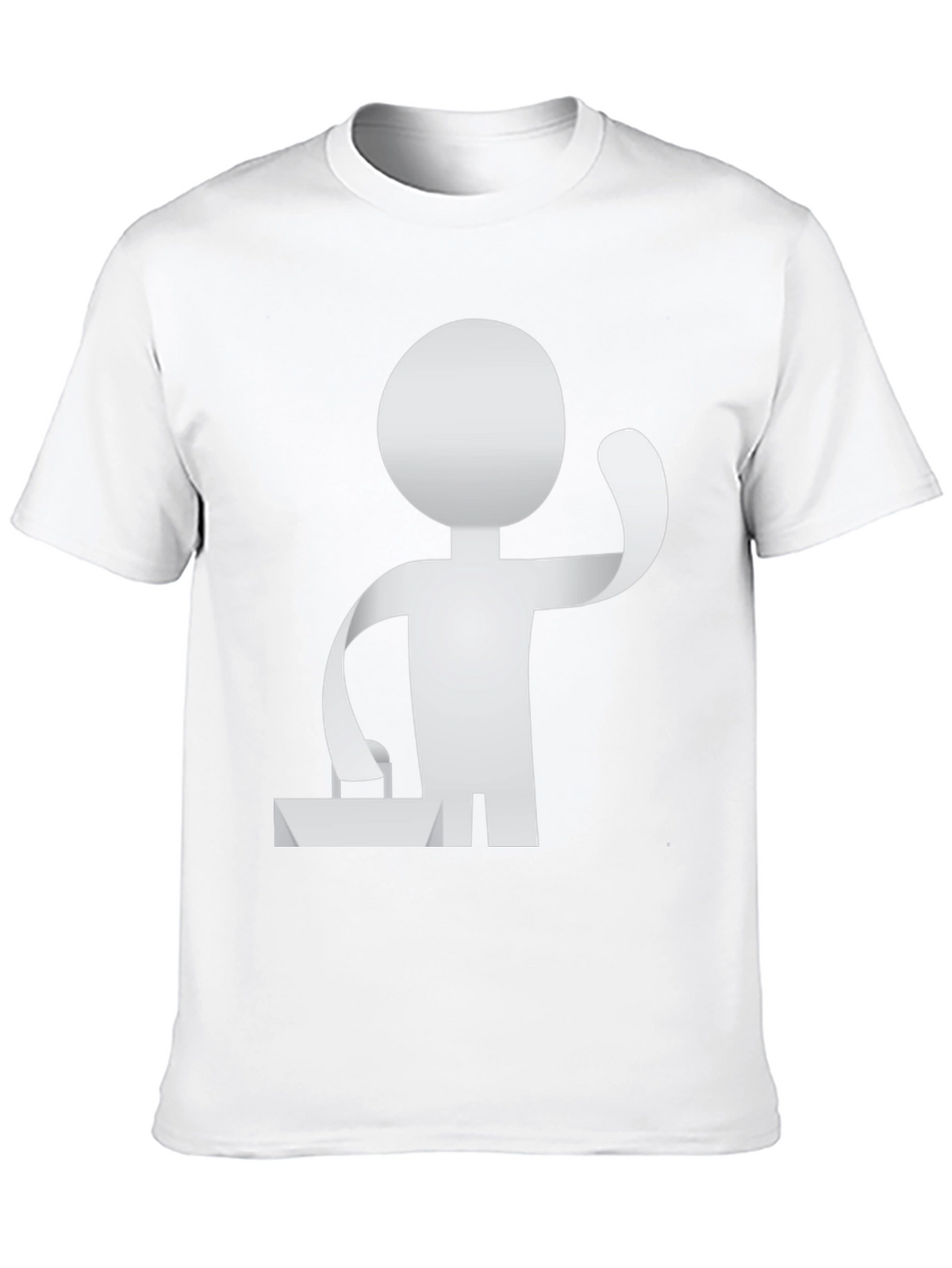 Stylish Black T-Shirt with Abstract Figure Graphic