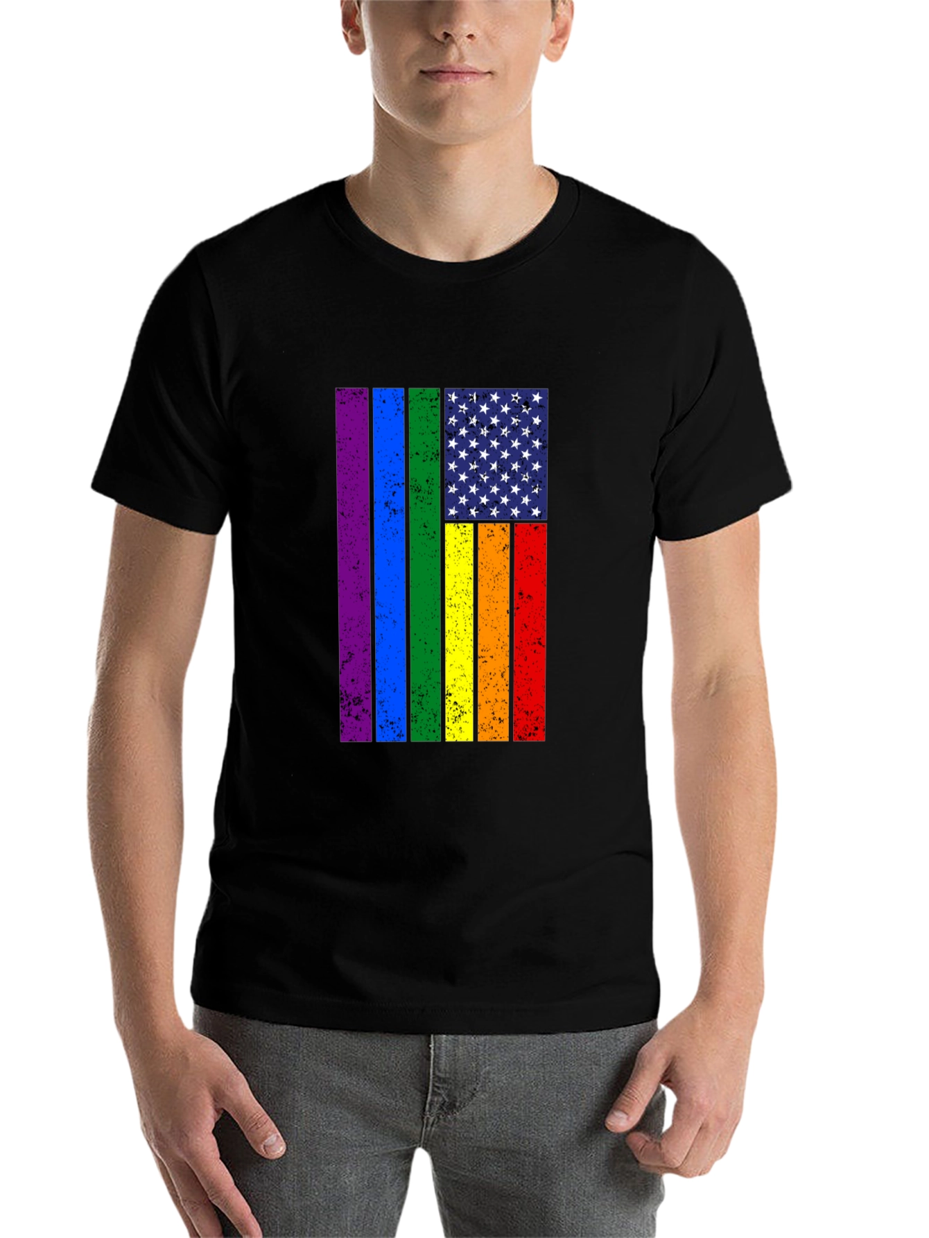 Rainbow Flag USA Pride T-Shirt