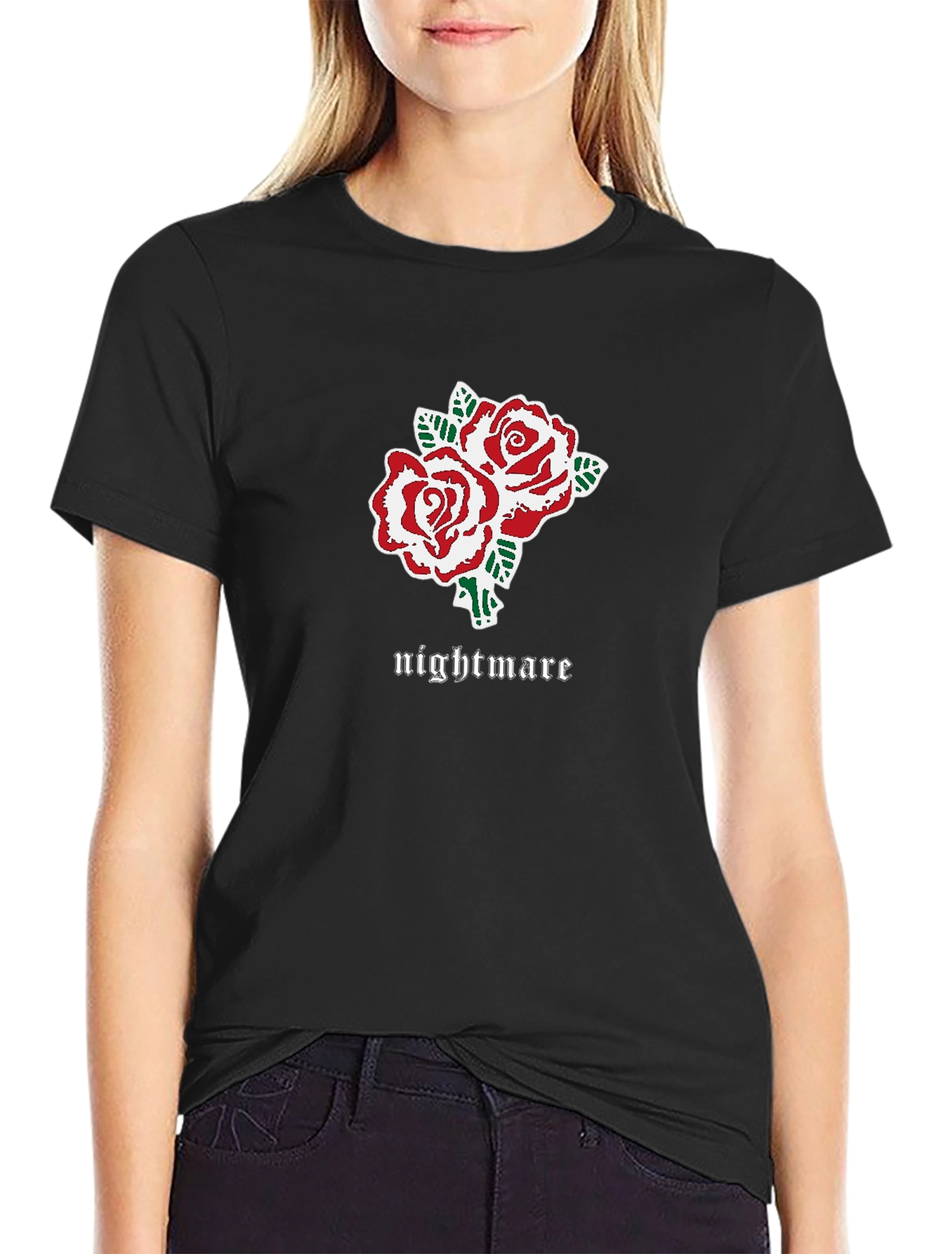 Nightmare Roses Graphic Tee - Black