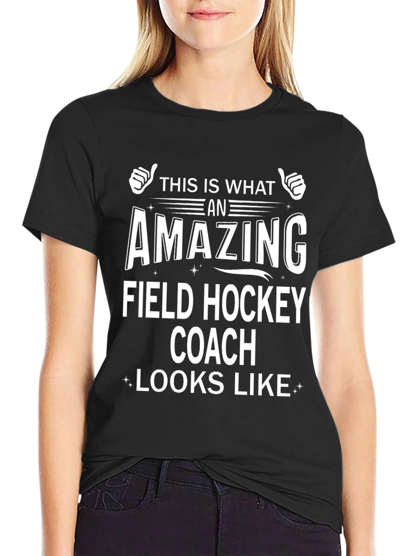 Amazing Field Hockey Coach T-Shirt - Black