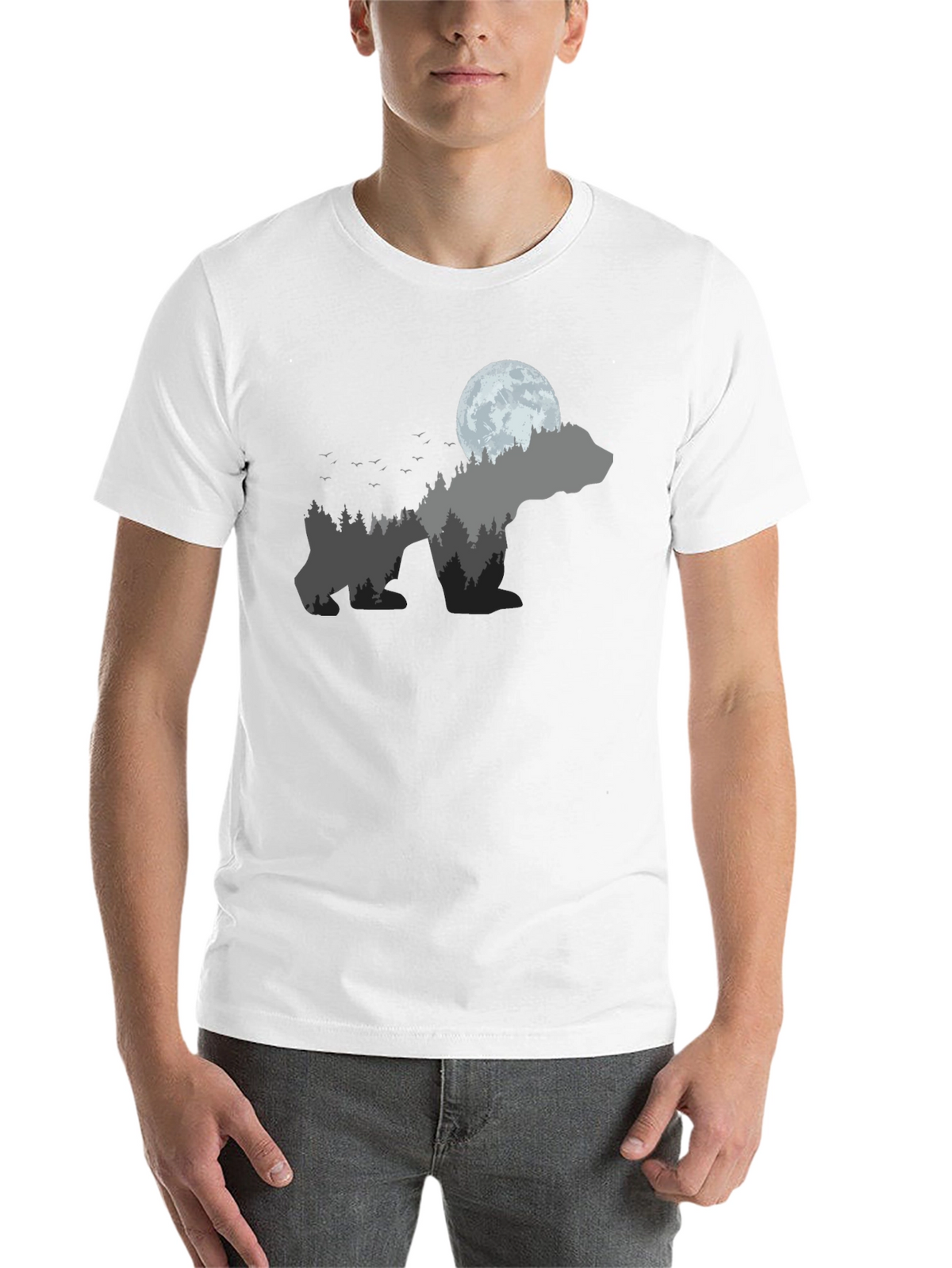 Nature Bear Black T-Shirt