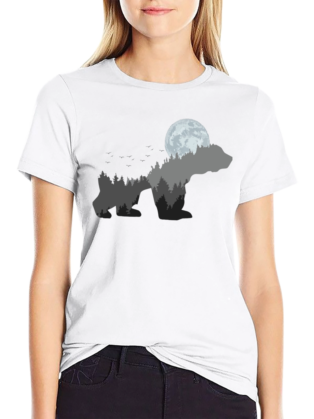 Nature Bear Black T-Shirt