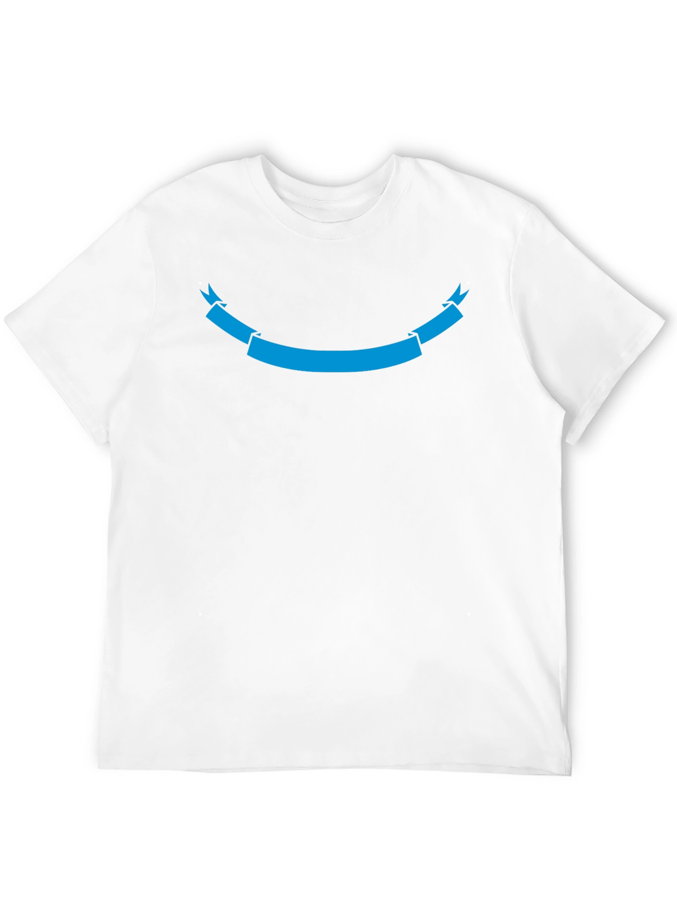 Black T-Shirt with Cyan Ribbon Graphic
