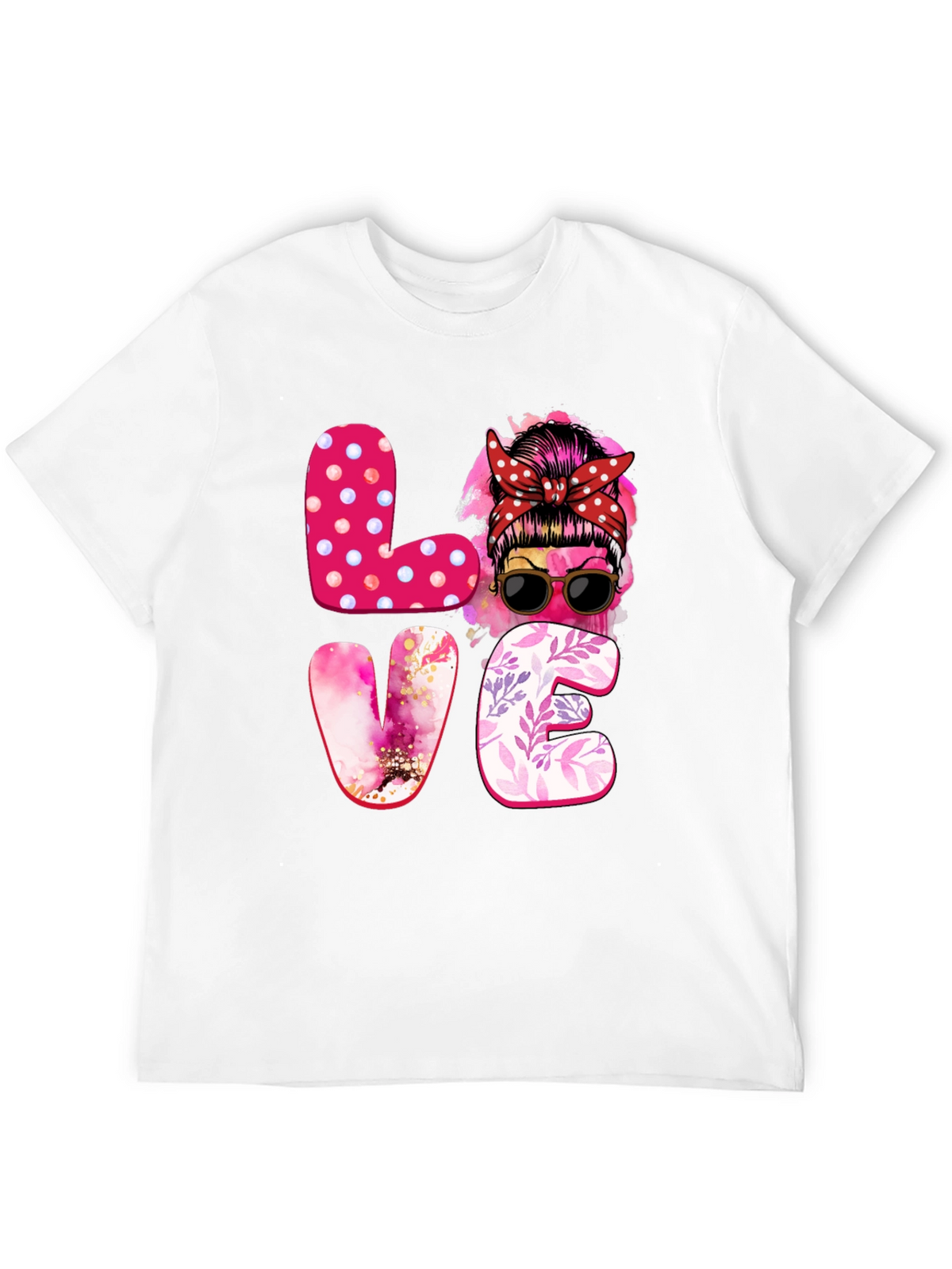 Love Messy Bun Graphic Tee - Stylish Womens T-Shirt