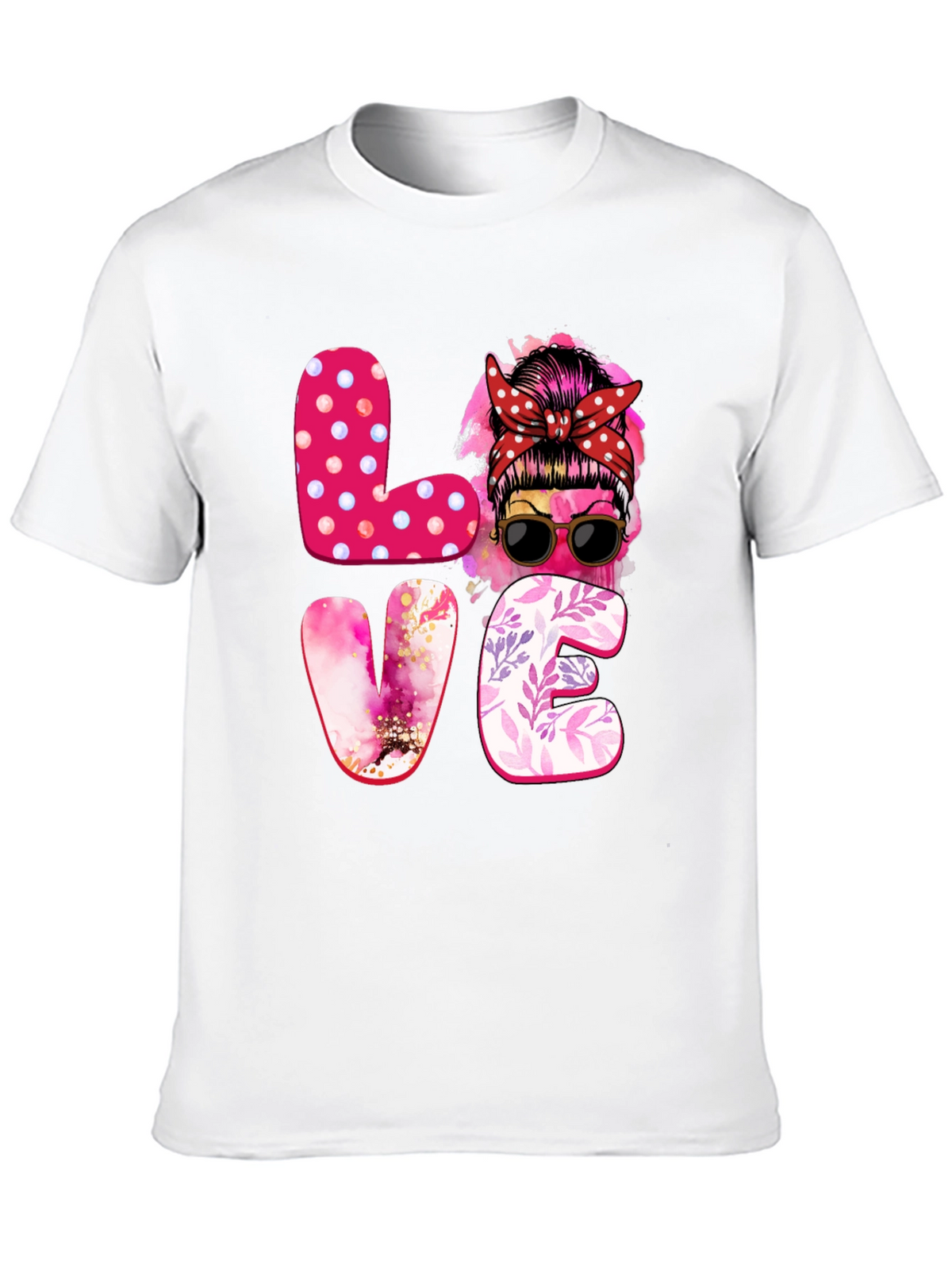 Love Messy Bun Graphic Tee - Stylish Womens T-Shirt