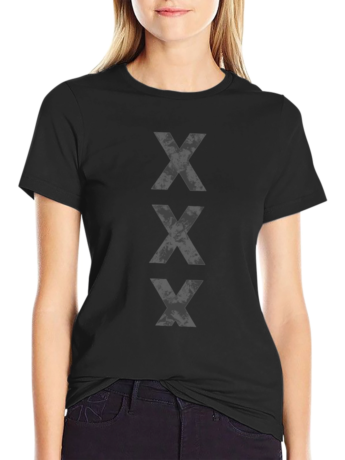 Triple X Graphic Black T-Shirt Casual Style
