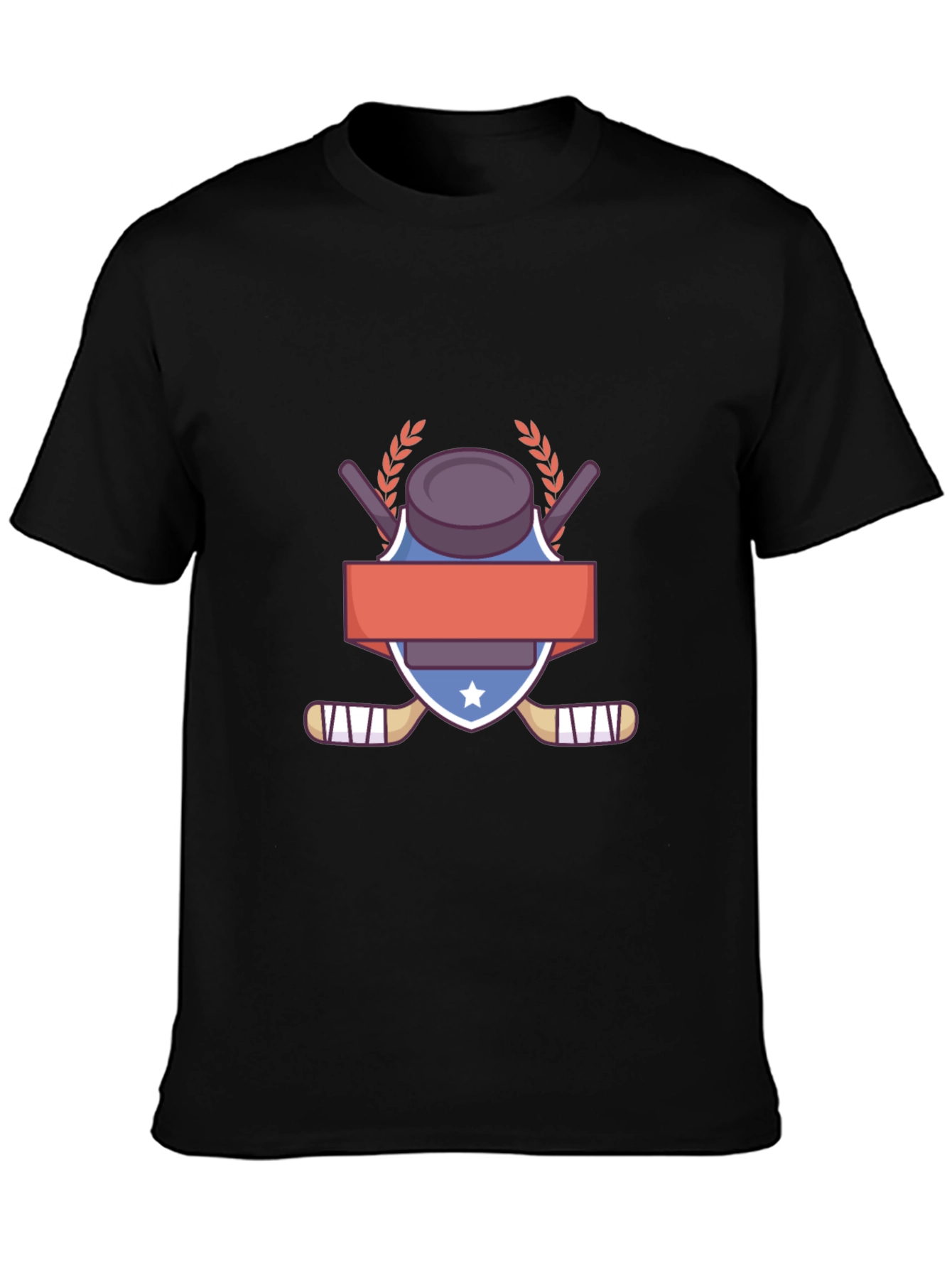Hockey Puck & Sticks Graphic T-Shirt